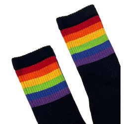 Barcode Berlin Chaussettes noires PRIDE GYM Rainbow
